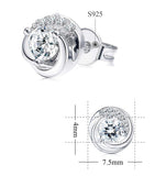 S925 Sterling Silver Fashion Korean Version Of The Micro-Inlaid Vortex Simple Earrings Jewelry Earrings For Cross-Border