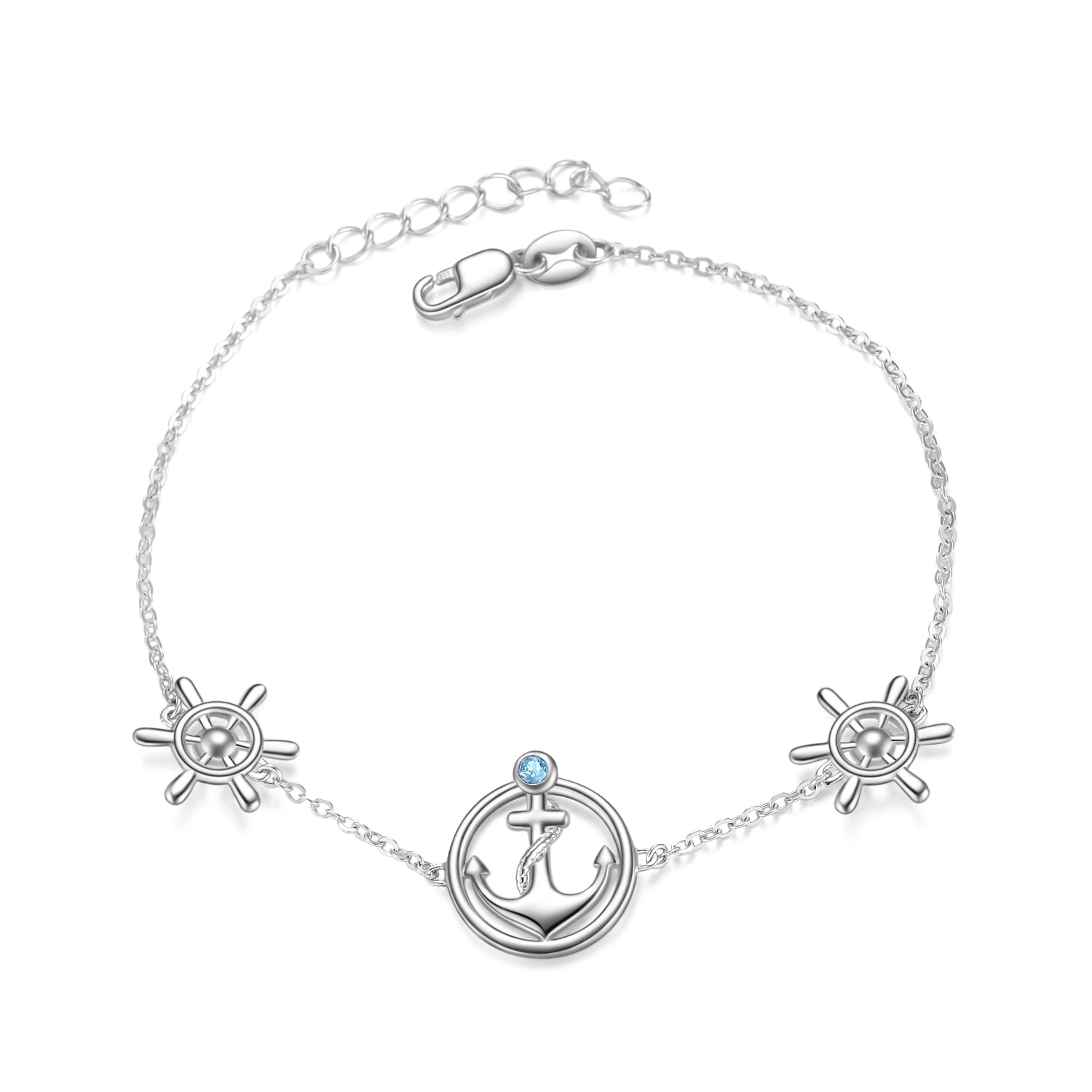 Nautical Bracelet Roulette and Anchor Ocean Silver Bracelet Wholesale