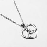 Heart Shaped S925 Sterling Silver Pendant Celtic Trinity Knot Necklace Pendant Item Jewelry
