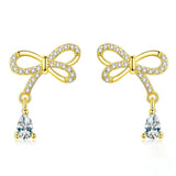 Bowknot Gold Color Stud Earrings