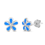 Opal  Flower  Stud Earrings