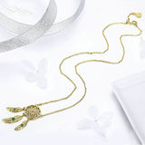925 Sterling Silver Dream Catcher Pendants Necklaces For Women Gold Color Leather Luxury Jewelry