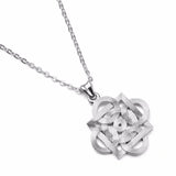 925 Sterling Silver Necklace Celtics Knot Pendant with 18 inch Chian for Women Fashion Jewelry Gift for Boyfriend
