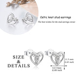 Celtic Knot Loving Earrings Heart Shape Hollow Fashionable Jewelry Women