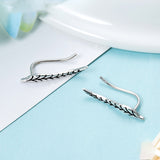 New arrival 925 sterling silver earrings authentic high quality luxury Leaves stud diy fashion jewelry making for women gift