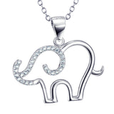 Cute Animal Elephant Shaped Necklace Wholesale 925 Sterling Silver Jewelry For Woman And Man