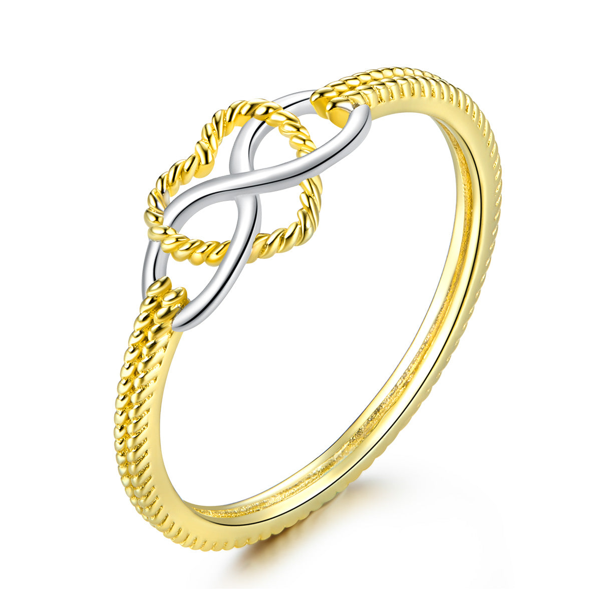  infinity heart-shaped ring