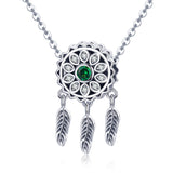 S925 Sterling Silver Zirconia Dream Catcher Charms