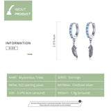 925 Sterling Silver Exquisite Feather Dangle Earrings Precious Jewelry For Women