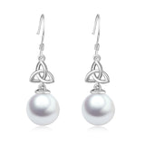 Pearl Pendant Celtic Knot Earrings Best Quality Hot Selling Silver Earrings