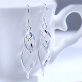 European tassel earrings s925 sterling silver jewelry ear twist long earring creative earrings