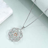Good Luck Celtic Knot Pendant Necklace for Women Sterling Silver Infinity Love Irish Jewelry Gifts for Girls