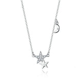 Stars and Moon Link Chain Necklace
