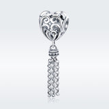 S925 Sterling Silver Oxidized Smart Heart Charms