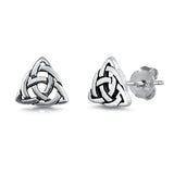 Silver Celtic Knot  Stud Earrings
