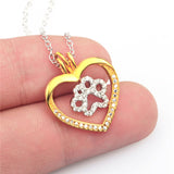 Friendship Puppy Claw Zirconia Necklace Chain Silver Wholesale Jewelry