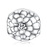  Silver Daisy Flower Charm Beads 