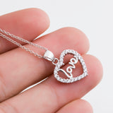 Mother's Day Heart Loving Necklace Zirconia Full Charms Necklace