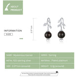 925 Sterling Silver Exquisite Flower and Fruit Dangle Earrings Precious Jewelry For Women