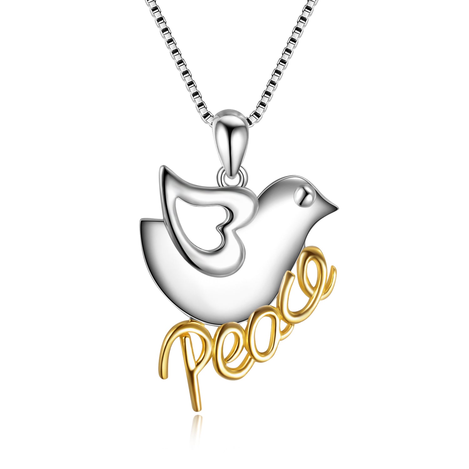Peace Pigeon Necklace Birds Animal Peace Engraved Necklace Design