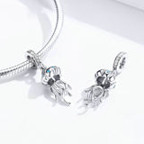 Underwater World Series Jellyfish Dangles Charm for Bracelet Necklace Authentic 925 Sterling Silver Jewelry