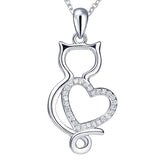cute animal cat chain pendant&necklace