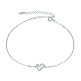 925 Sterling Silver Simple Chain Foot Anklet  Fashion Jewelry For Women
