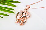 Lovely Elephant Pendant The Latest Animal Jewelry Rose Gold Plating 925 Sterling Silver