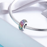 S925 Sterling Silver Zirconia Rainbow Charms