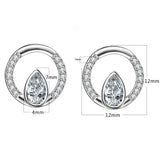 S925 Sterling Silver Creative Micro-Inlaid Round Earrings Jewelry Cross-Border Exclusive
