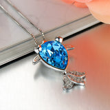  silver Austrian crystal small goldfish necklace crystal pendant 