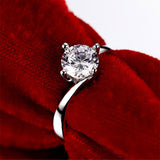 S925 Sterling Silver Zircon Engagement Ring