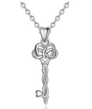 Promise Of Love & Love Key Pendant Necklace