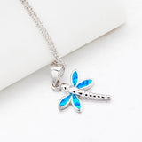 dragonfly opal animal necklace women trendy temperament necklace
