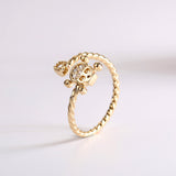 S925 sterling silver  gold skull open fashion rings