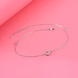 925 Sterling Silver Anklet  Moon Star Sun Universe Adjustable Anklet Jewelry Foot Chain for Women Girls