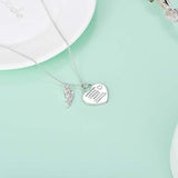 Sterling Silver Angel Wing Necklace Dainty Fashion Pendant Jewelry for Women