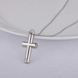 925 Sterling Silver Cross Urn Necklace Cremation Jewelry for Ashes
