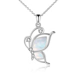 Silver  Butterfly  Mother Of Pearl Pendant 