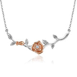 Rose Flower Pendant Necklace 