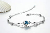 Blue Crystal Fish Anklet For Women Charming Fish Beach Anklet Jewelry