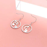 S925 Sterling Silver Music Themed Music Clef Drop Earrings Musical Jewelry for Women Girls Birthday Gift
