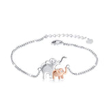 S925 Sterling Silver Lucky Elephant Bracelet For Women Girls
