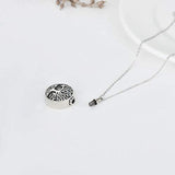 Tree of Life Cremation Necklace for Memorial 925 Sterling Silver Urn Jewelry Pendant,Keepsake  Pendant Jewelry for Women