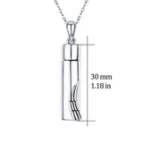 925 Sterling Silver Angel Wings Urn Memorial Pendant Necklace For Women