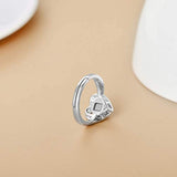925 Sterling Silver I Love You 100 Language Heart Ring Engagement Ring for Women Couple Mother