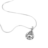 Sterling Silver 20 mm Celtic Knot Claddagh Friendship Endless Love Symbol Pendant Necklace