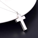 black cross urn necklace for Ashes 925 Sterling Silver Religious Cross Cremation Pendant Jewelry Faith Hope Love Gifts for Men Boys