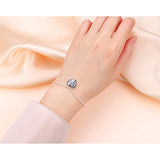 S925 Sterling Silver Heart Tree of Life  Cremation urn Bracelet For Women