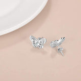 Sterling Silver Cute Butterfly Stud Earrings with Crystals from Swarovski, Butterfly Jewelry Birthday Gifts for Women Daughter